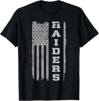 Raiders Name Usa Flag Gift Men Women Boy Girl T-Shirt