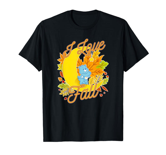 Care Bears Thanksgiving Bedtime Bear I Love Fall Moon Logo T-Shirt