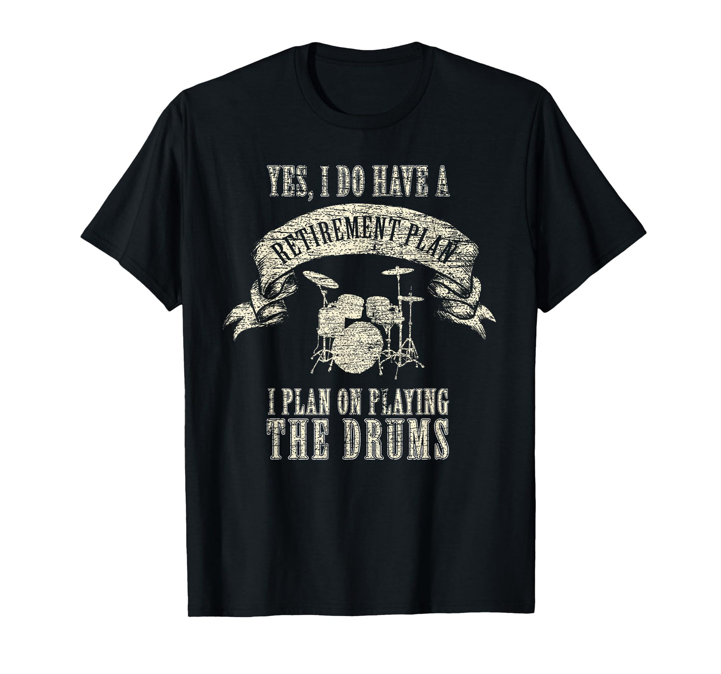Retirement Plan Playing The Drums Player Drummer Vintage T-Shirt