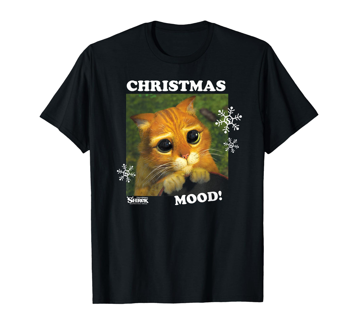 Shrek Christmas Mood Puss In Boots T-Shirt
