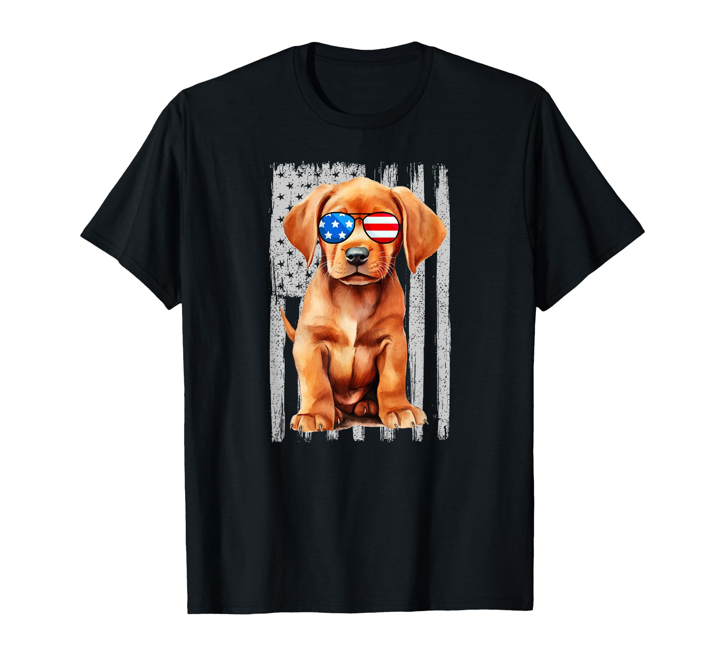 Fox Red Lab Mom Dad Flag Labrador Retriever T-Shirt