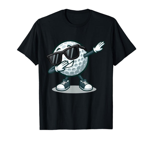 Dabbing Golf Ball Shirt Funny Boys Men Women Sports Player T-Shirt