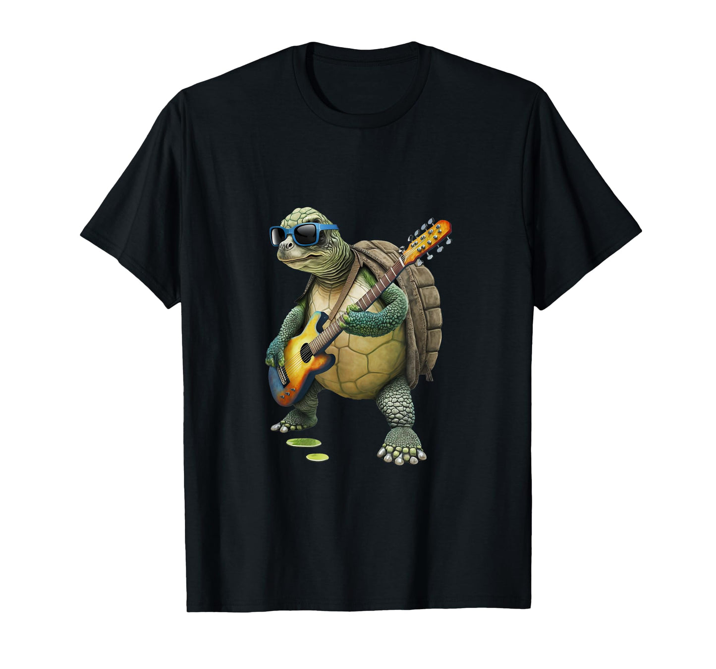 Turtle Playing Electric Guitar - Animal Turtle Lover Guitar T-Shirt