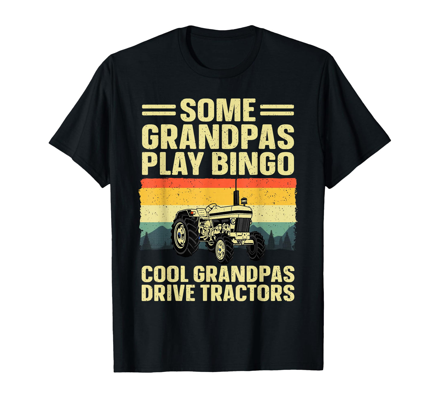 Cool Tractor Art For Grandpa Men Farming Farmer Farm Tractor T-Shirt
