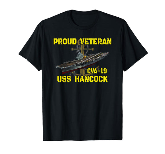 Aircraft Carrier USS Hancock CVA-19 Veterans Father Grandpa T-Shirt