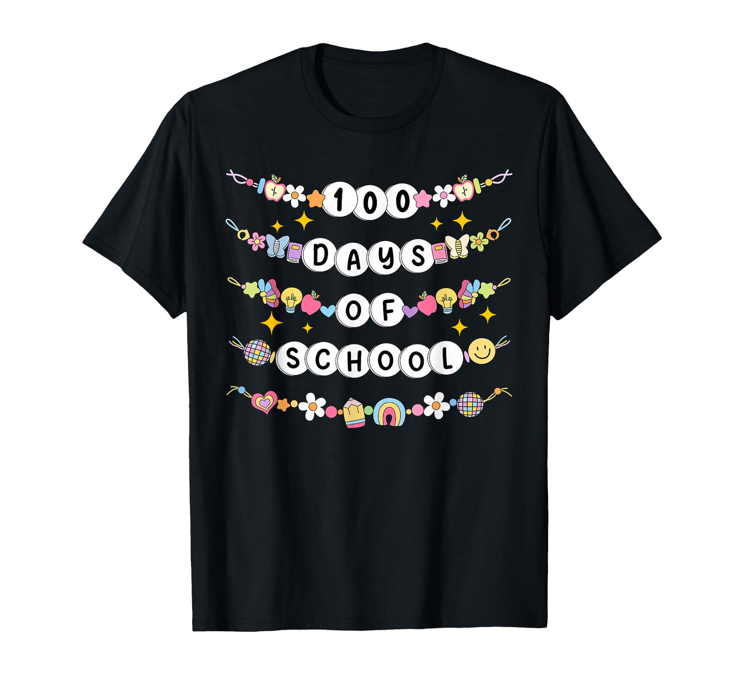 100 Days of School Friendship Bracelets 100 Days Smarter Kid T-Shirt