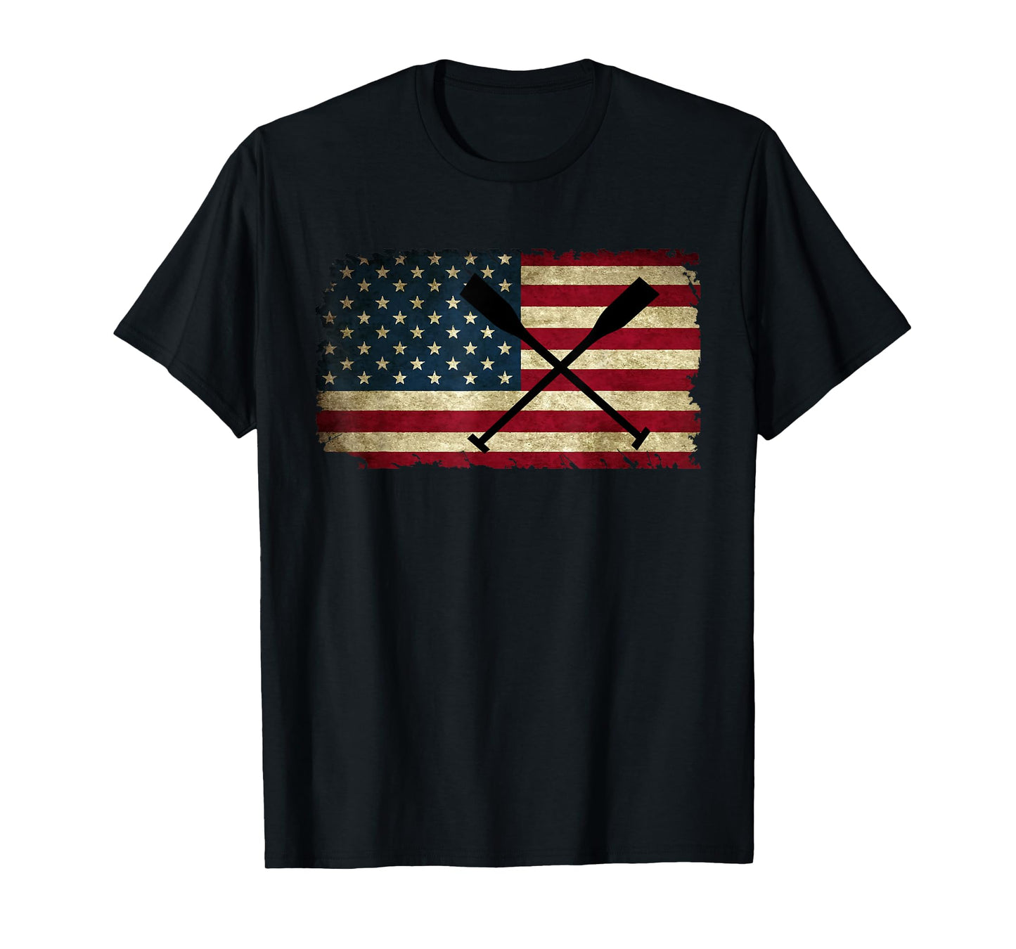 College Rowing Crew TShirt Row Team Oars American Flag Rower Women Kids Men T-Shirt