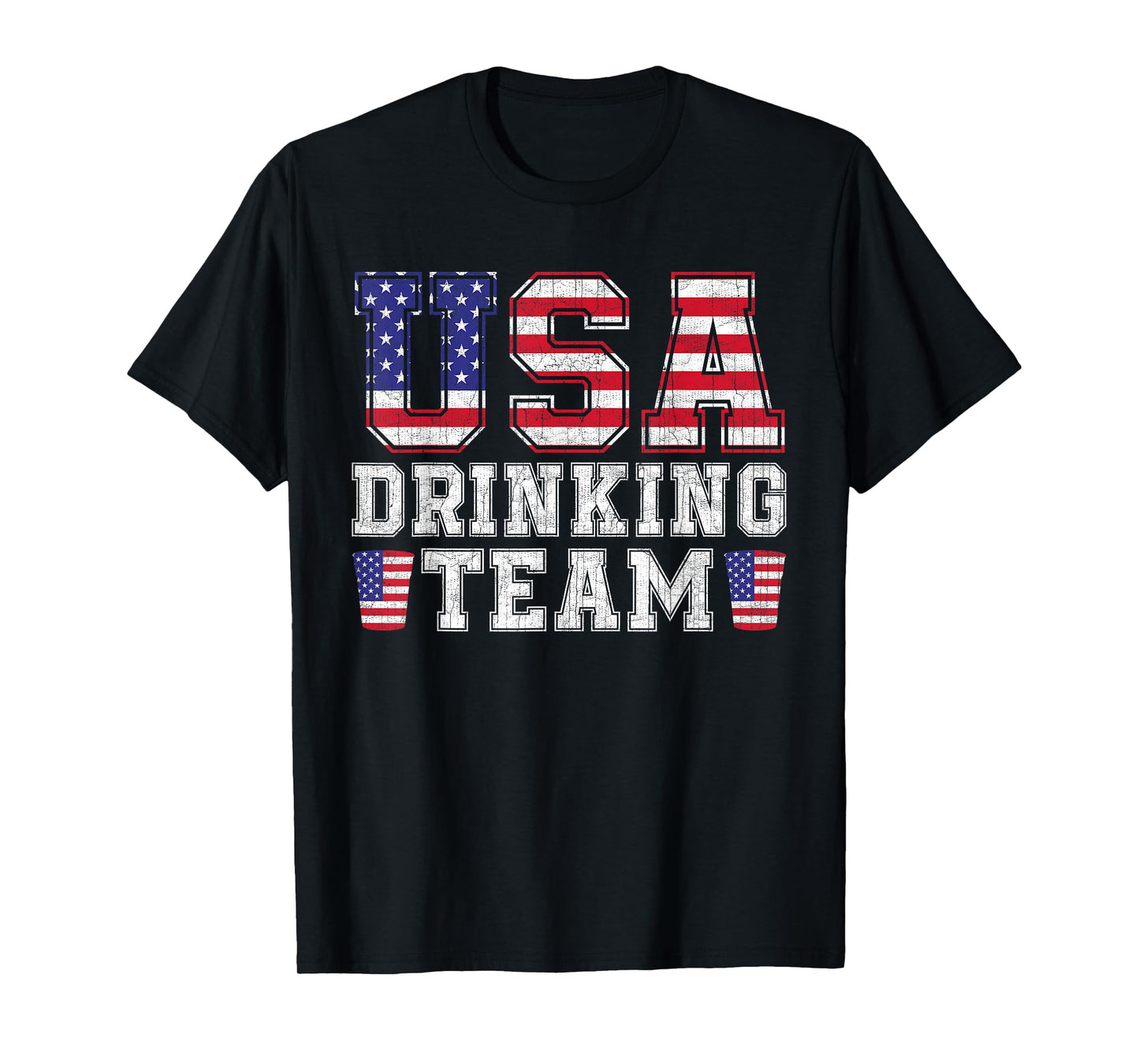 USA Drinking Team Funny Drinking Beer Lover 4th of July T-Shirt