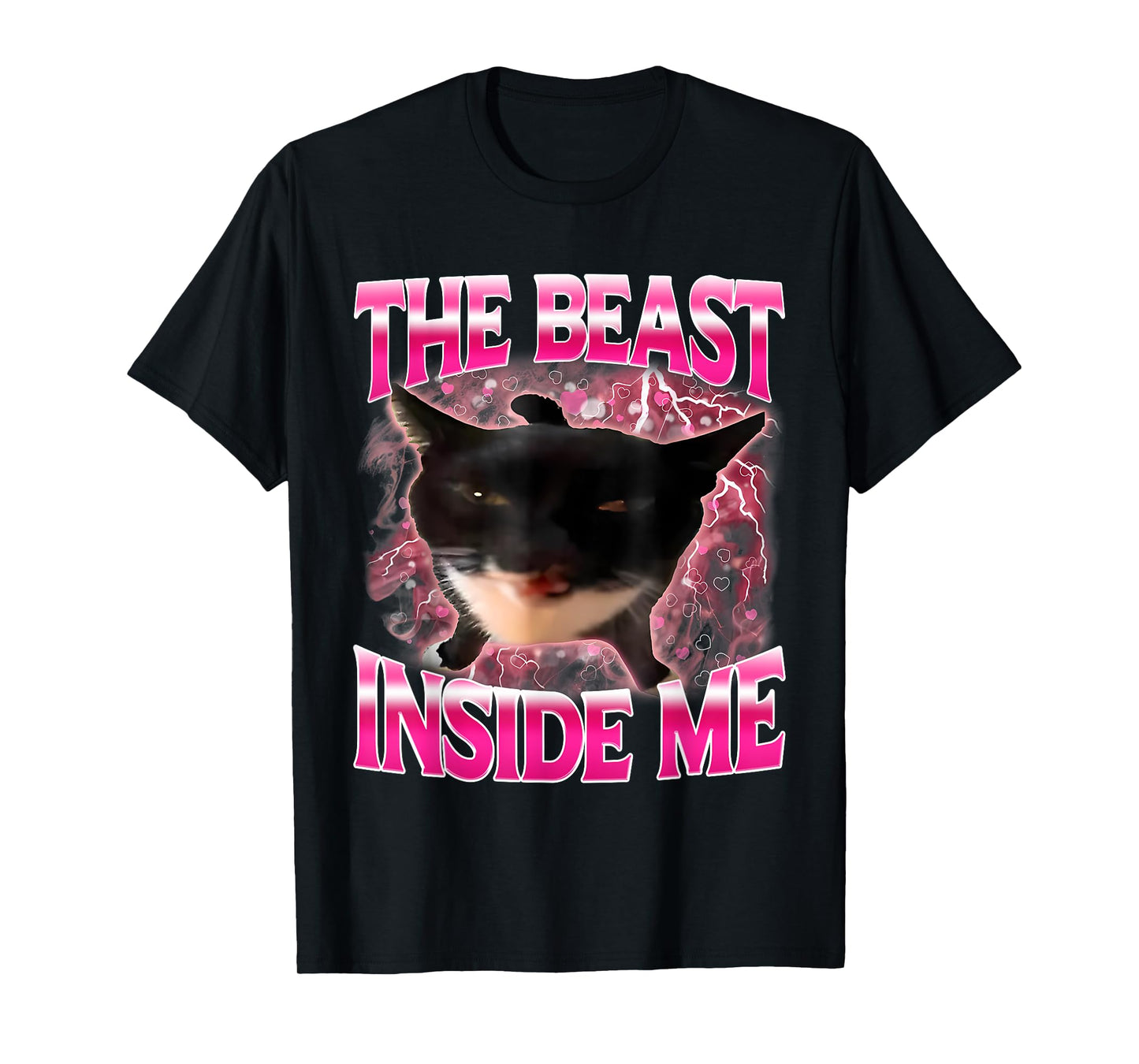 The Beast Inside Me Funny Cat Meme for Men Women Kids T-Shirt