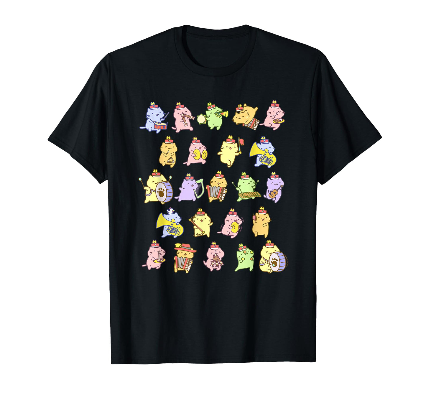 Mitchiri Neko March Cute cat band! T-Shirt