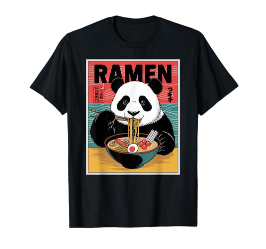 Anime Panda Manga Kawaii Otaku Neko Japanese Ramen Panda T-Shirt