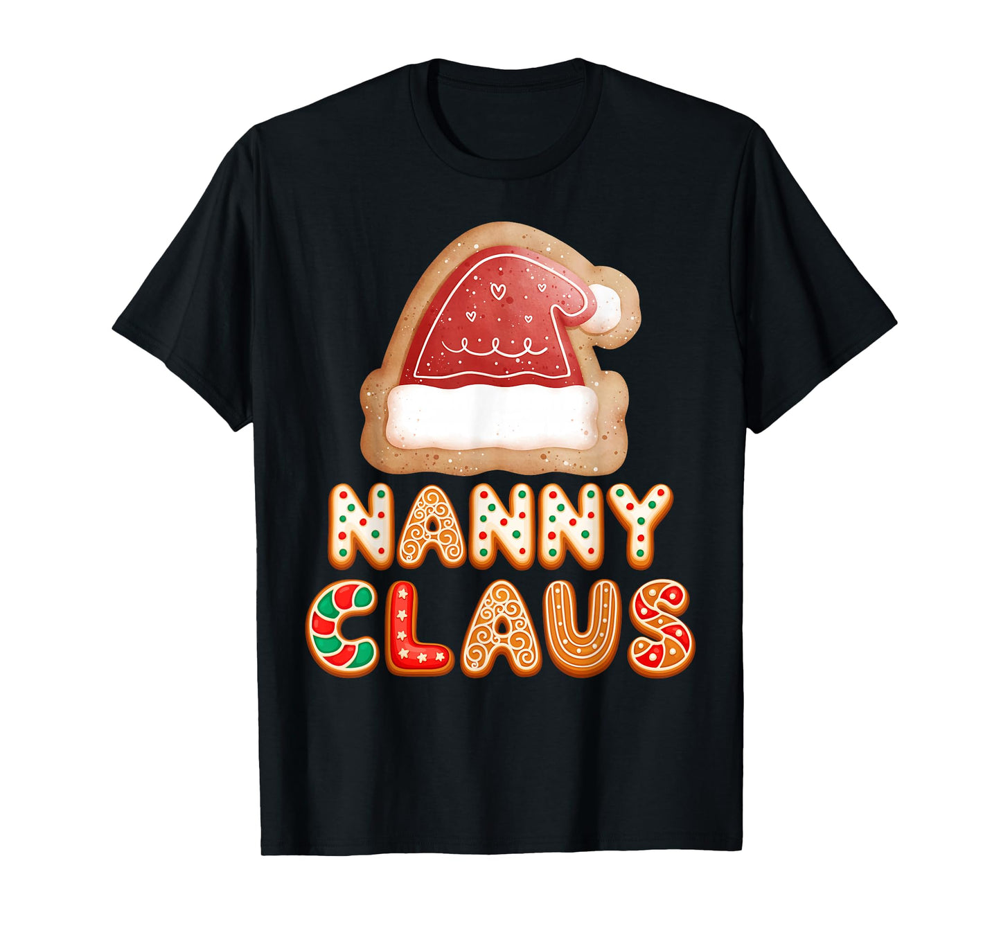 Christmas Cookies Baking Nanny Claus Family Matching Pajama T-Shirt