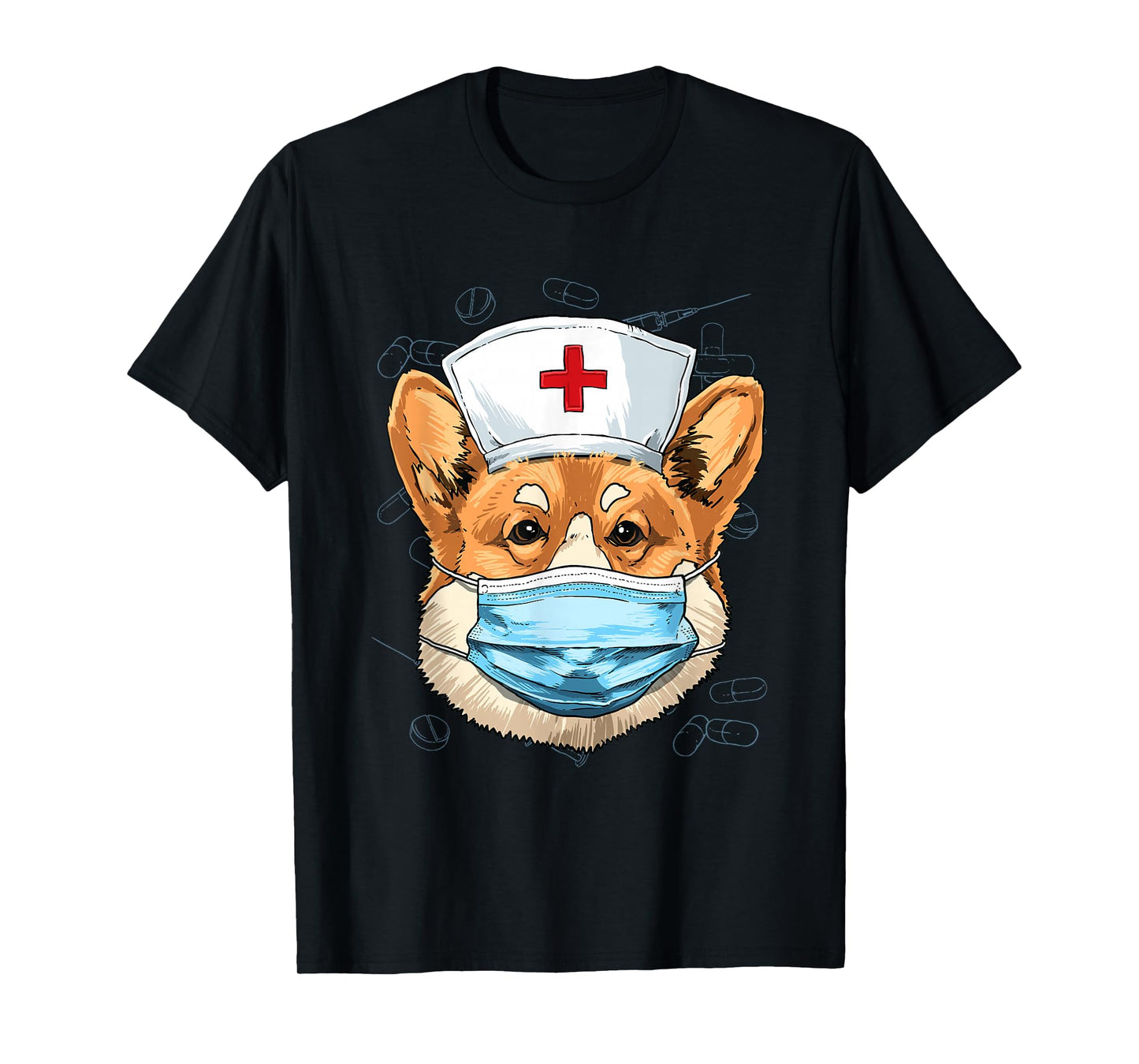 Corgi Dog Nurse RN Nursing School Graduation T-Shirt