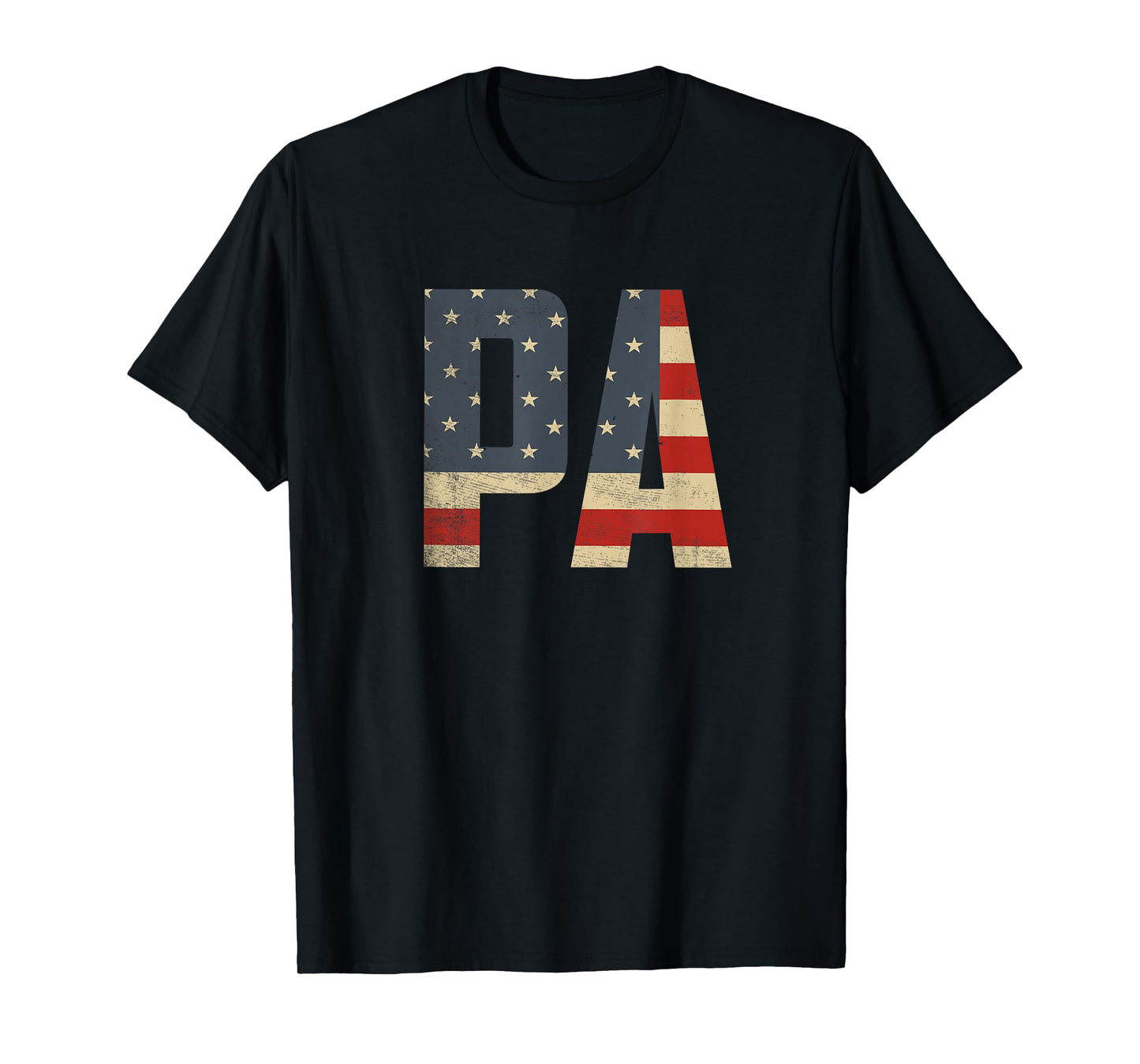 Pa Bold Patriotic American Flag Father’s Day Pa T-Shirt