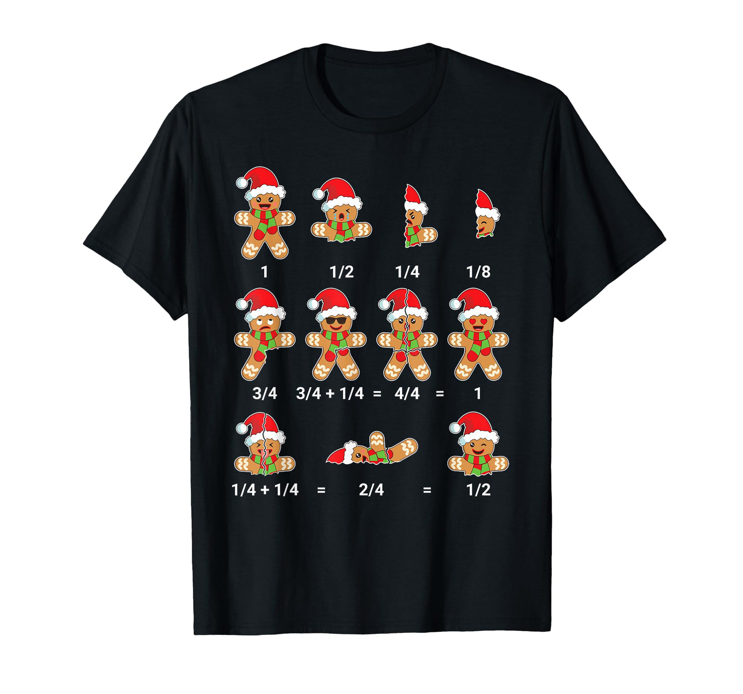 Christmas Math Shirt Men Women Kids Gingerbread Cookie T-Shirt