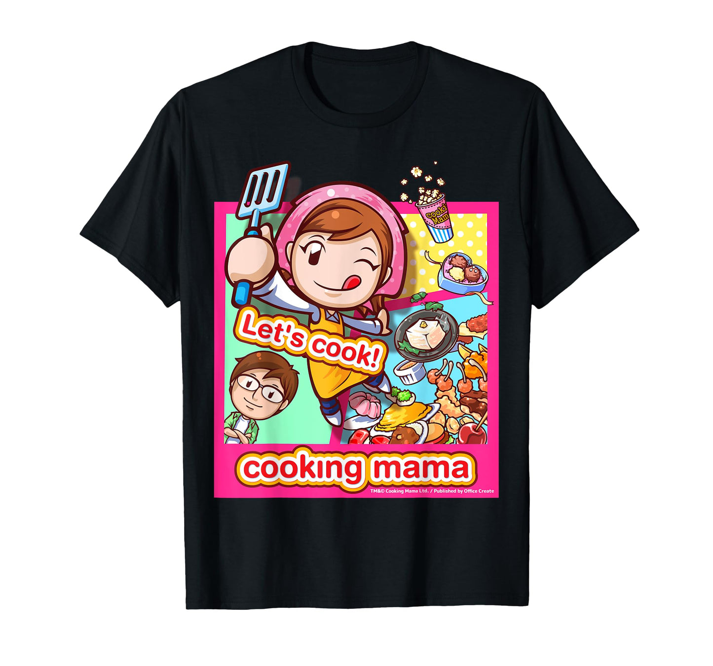 Cooking Mama Let's cook T-Shirt frame pink T-Shirt