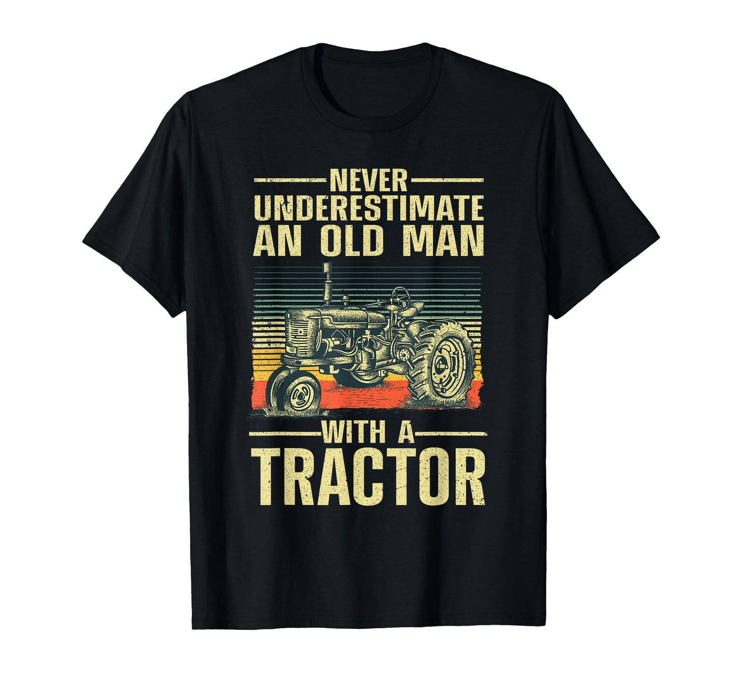 Cool Tractor Design For Grandpa Men Tractor Driver Farming T-Shirt