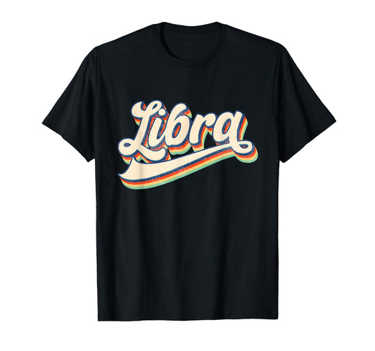 Libra Vintage Zodiac September October Birthday Astrology T-Shirt