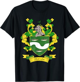 McCabe Coat of Arms | McCabe Surname Family Crest T-Shirt