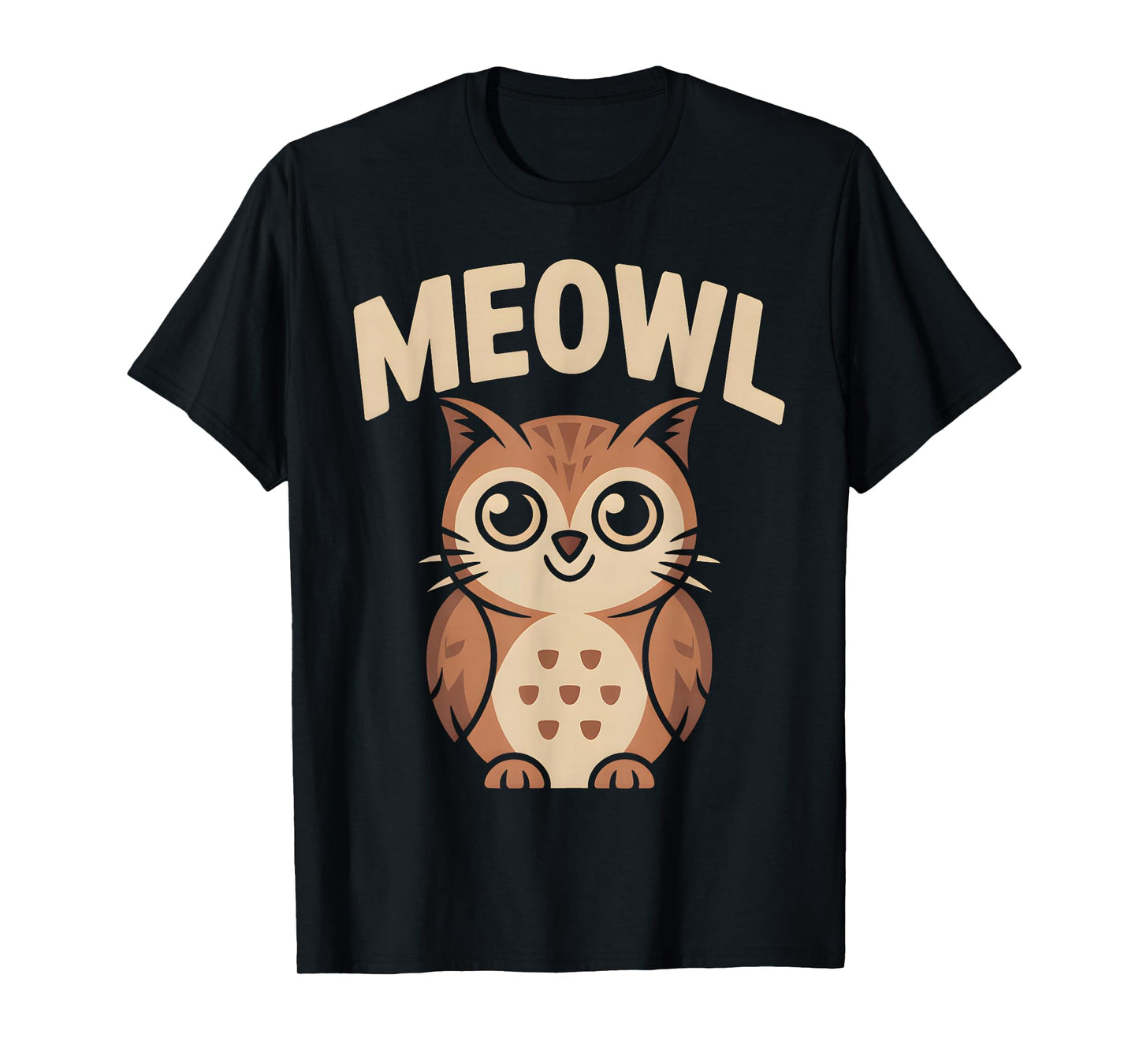 Meowl Cat Owl Hybrid Funny Meme Brain Rot Gen Alpha Trending T-Shirt