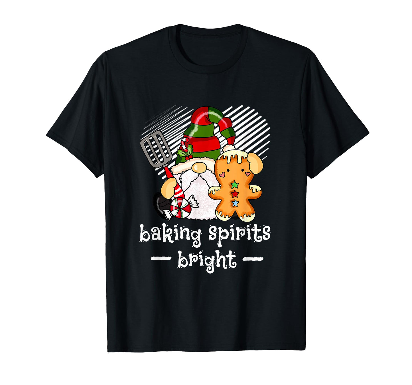 Christmas Gnome Baking Spirits Bright T-Shirt