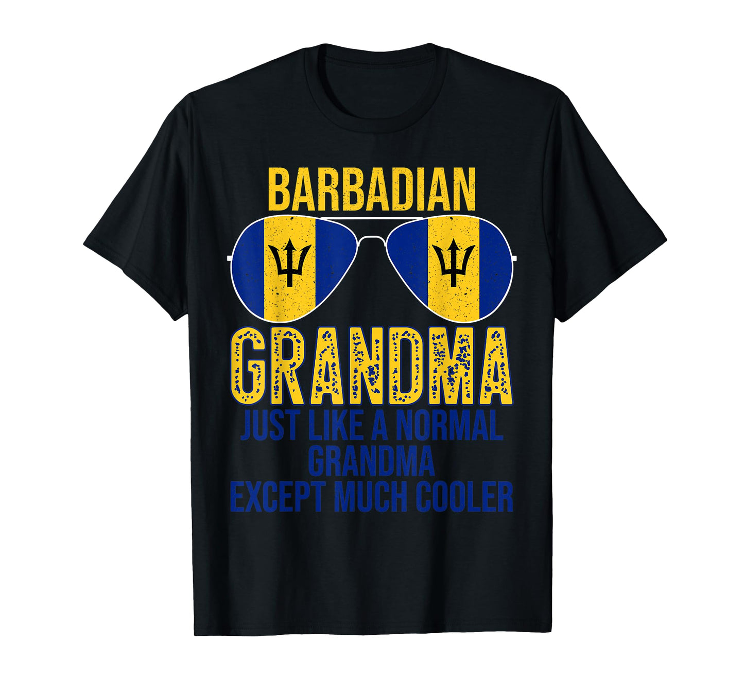 Barbadian Grandma Barbados Flag Sunglasses Mother's Day T-Shirt