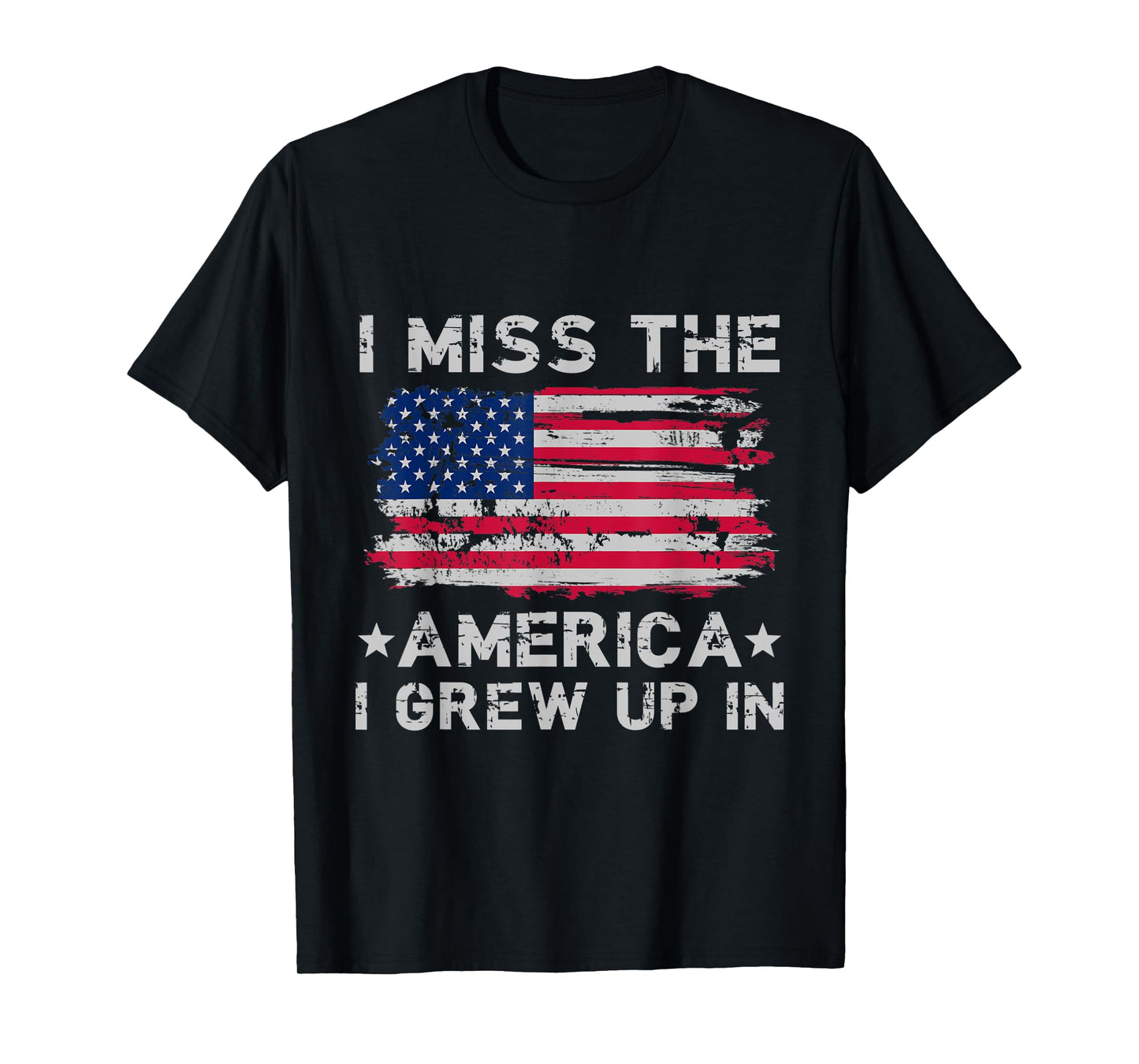 I Miss The America I Grew Up In Grunge old USA flag Women Men T-Shirt