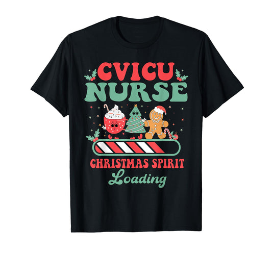 CVICU Nurse Christmas Cardiovascular ICU Cardiology Cardiac T-Shirt