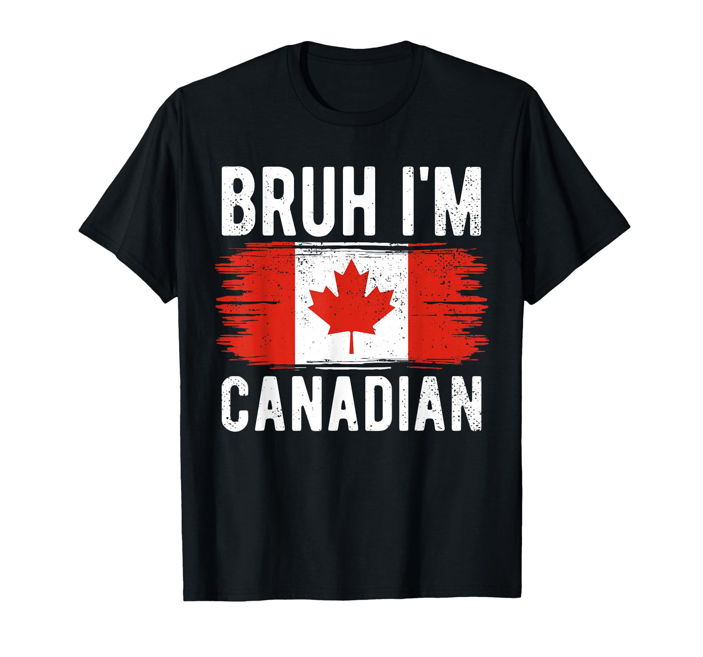 Bruh I'm Canadian Canada Flag Funny Canadian Boys Kids T-Shirt