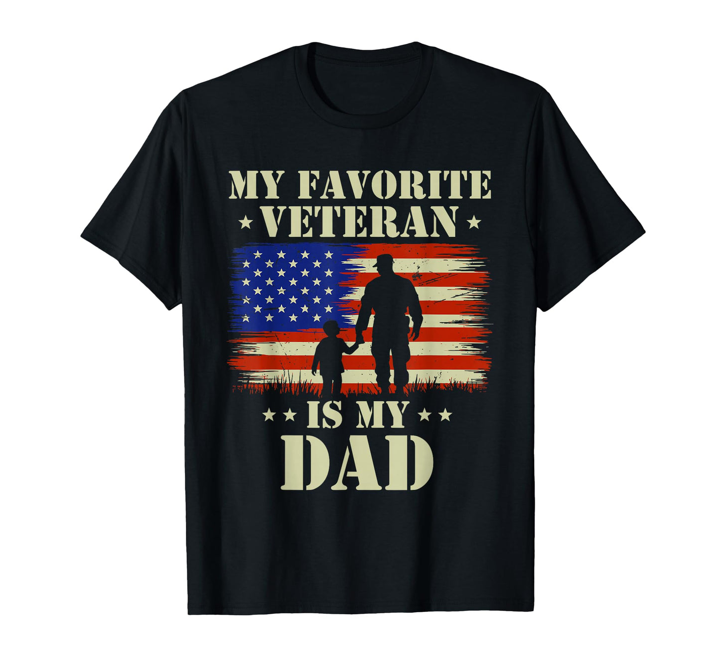 Father Veterans Day My Favorite Veteran is My Dad Proud Kids T-Shirt