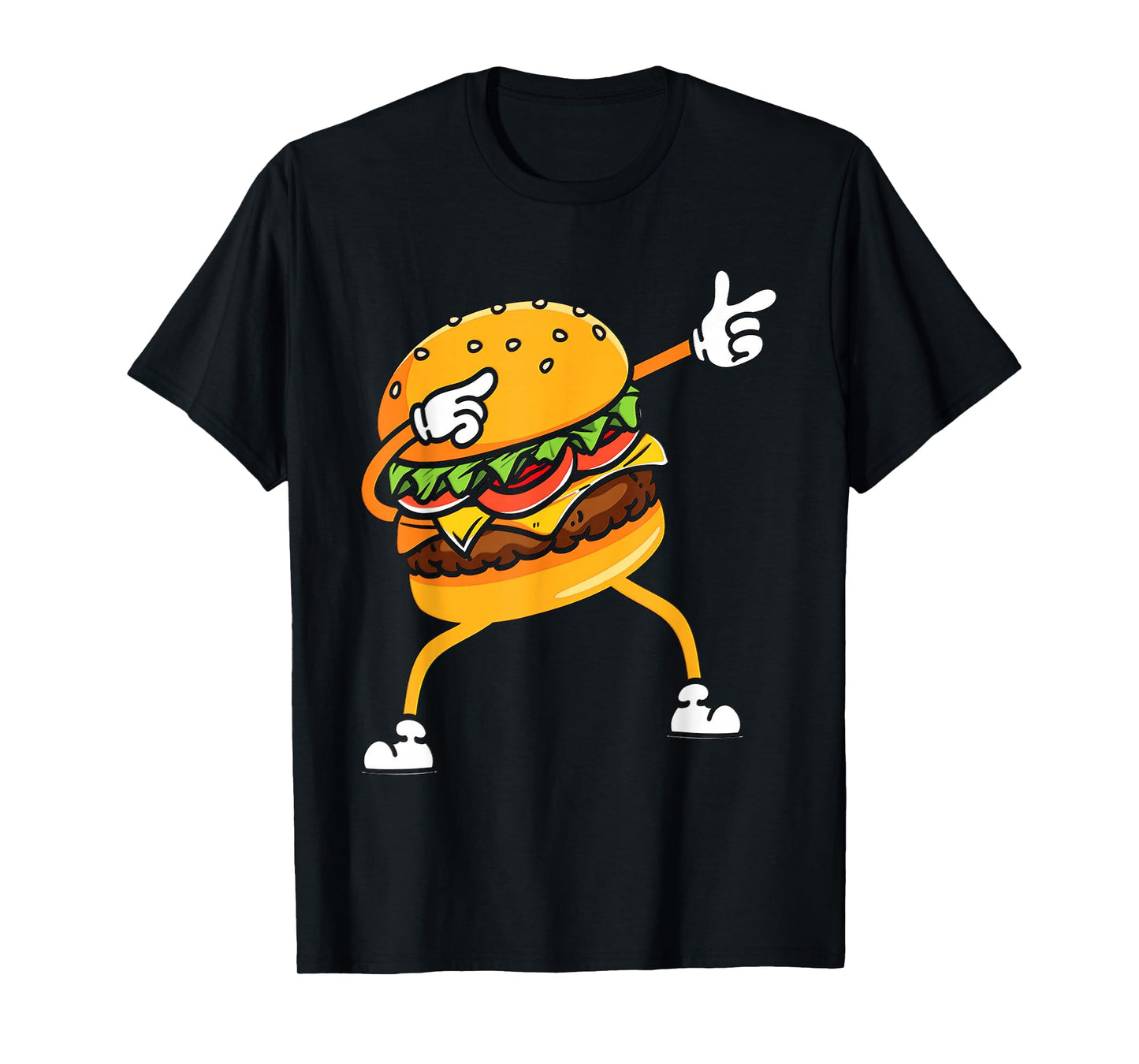 Funny Hamburger Dab Art Kids Men Women Cheeseburger Lover T-Shirt