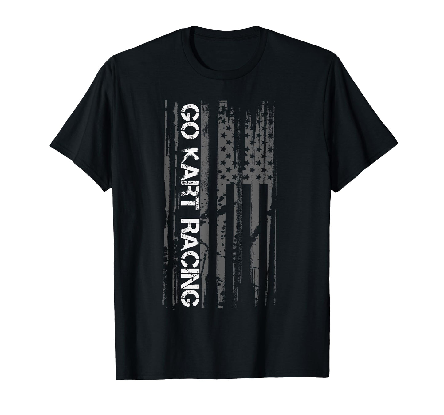 Go Cart Racer American Flag Patriotic Go Kart Racing T-Shirt