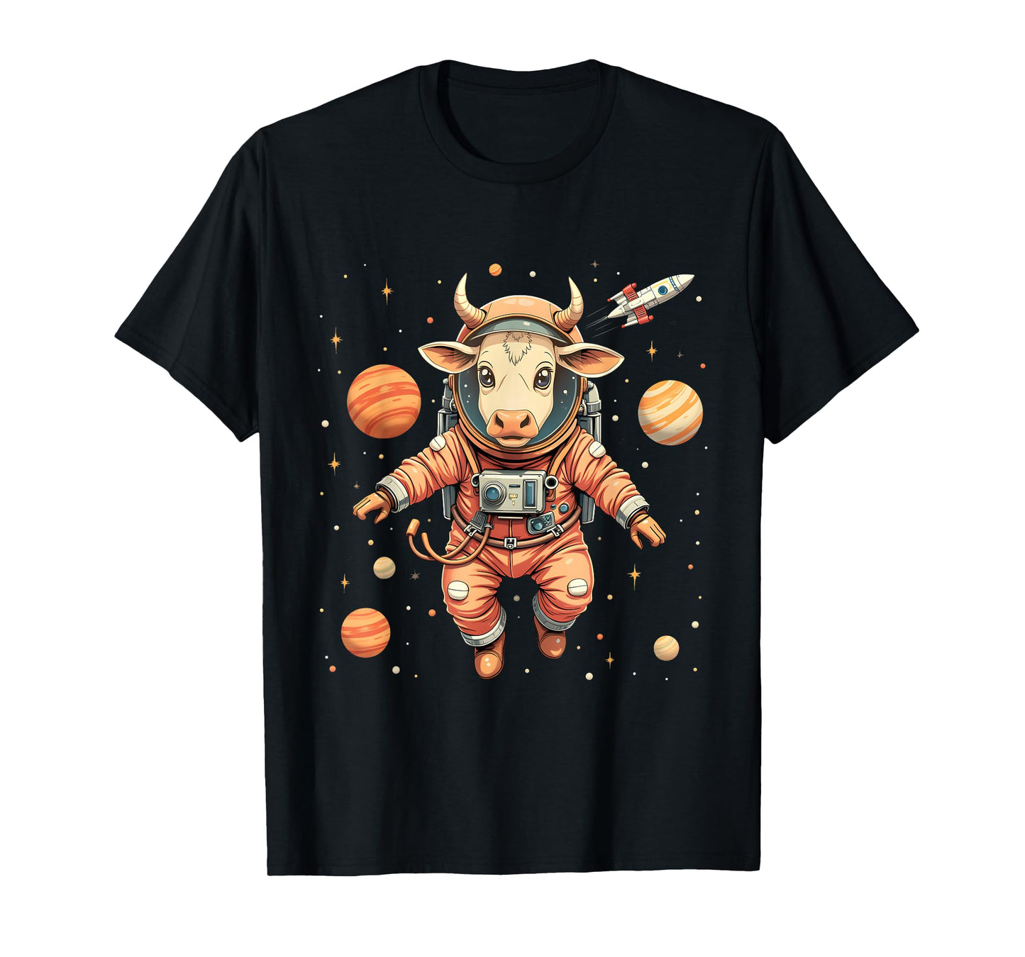 Cow In Space Astronaut Shirt Women Men Kids Funny Cow Animal T-Shirt