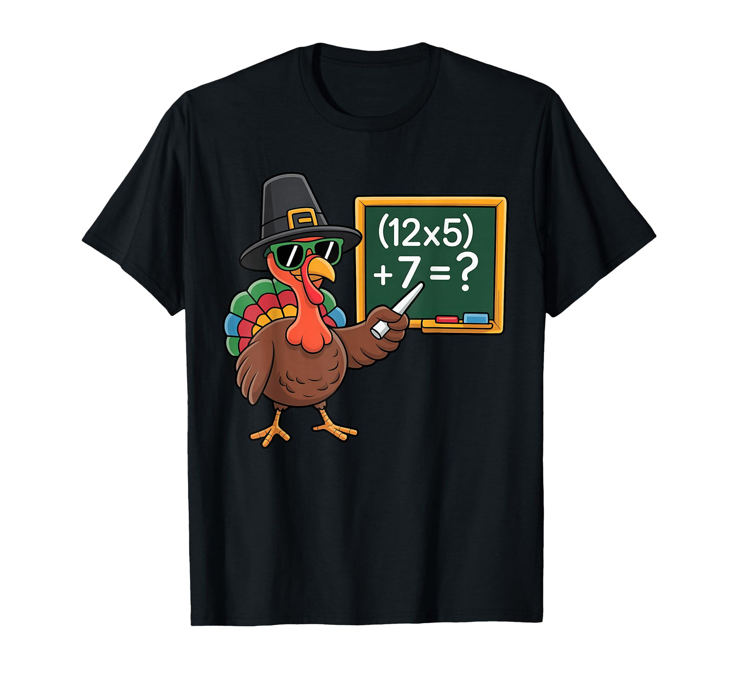 67 Thanksgiving Turkey Math Teacher Six Seven T-Shirt