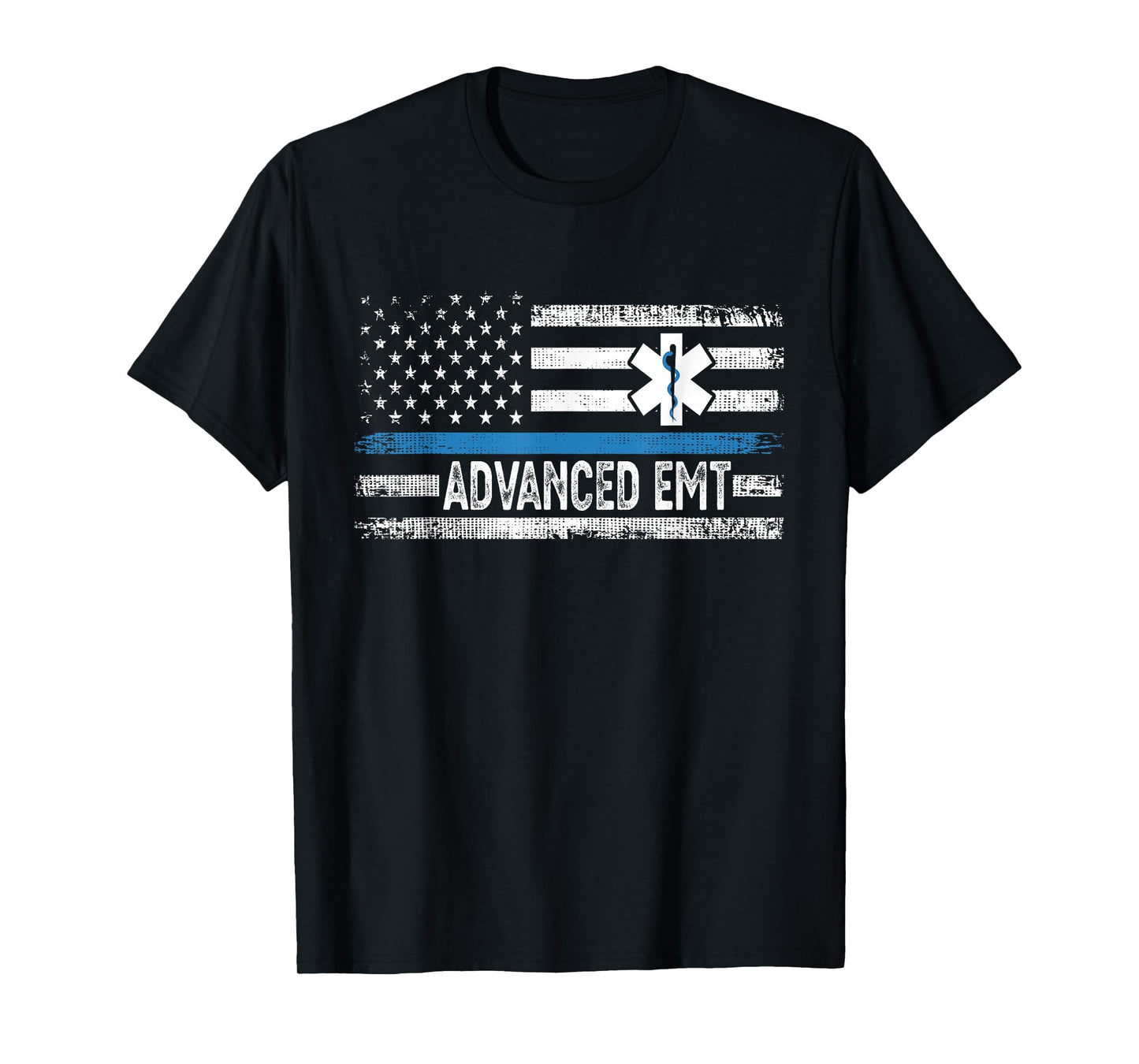American Flag USA Advanced EMT AEMT Medical Technician T-Shirt