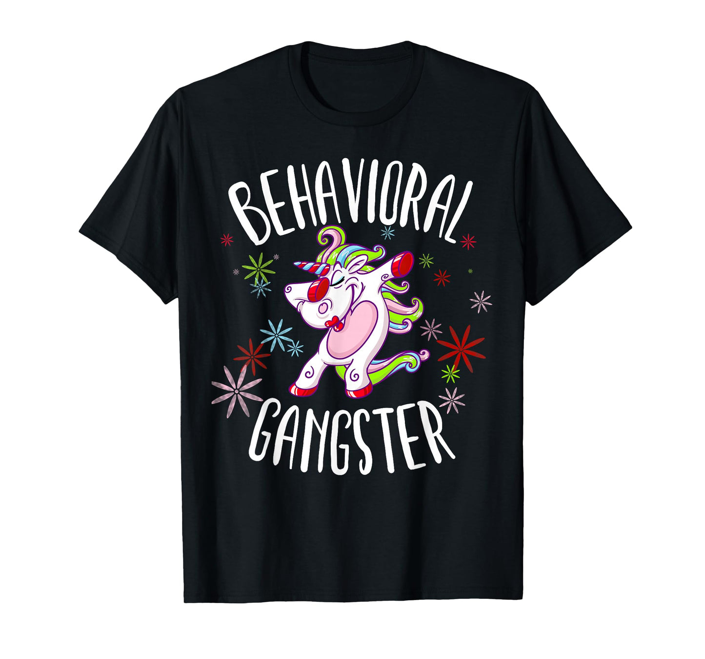 Behavioral Therapist Polka Dots Unicorn Gift for ABA Therapy T-Shirt