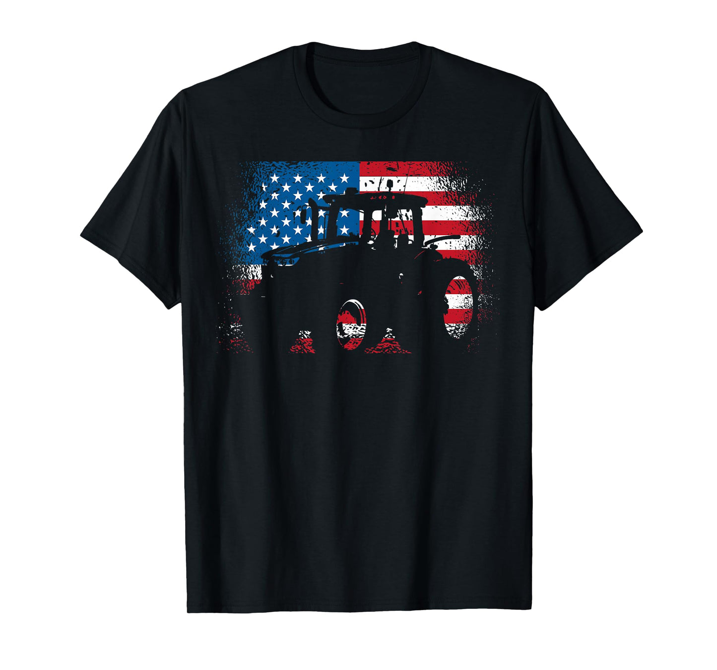 Tractor USA Flag Design for Patriotic Farmer T-Shirt Small