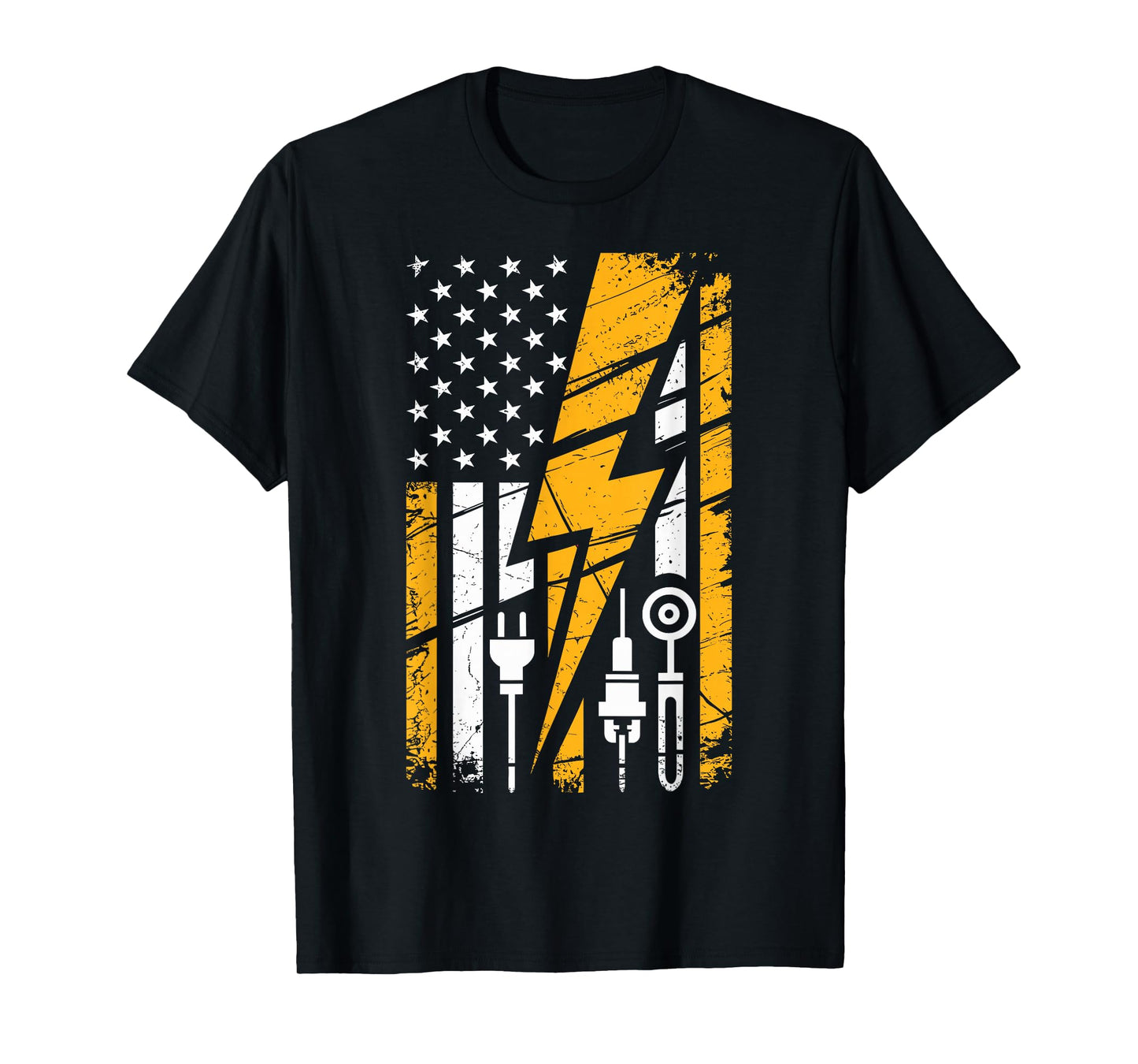 Electrician US Flag Tools for Electricians Vintage T-Shirt