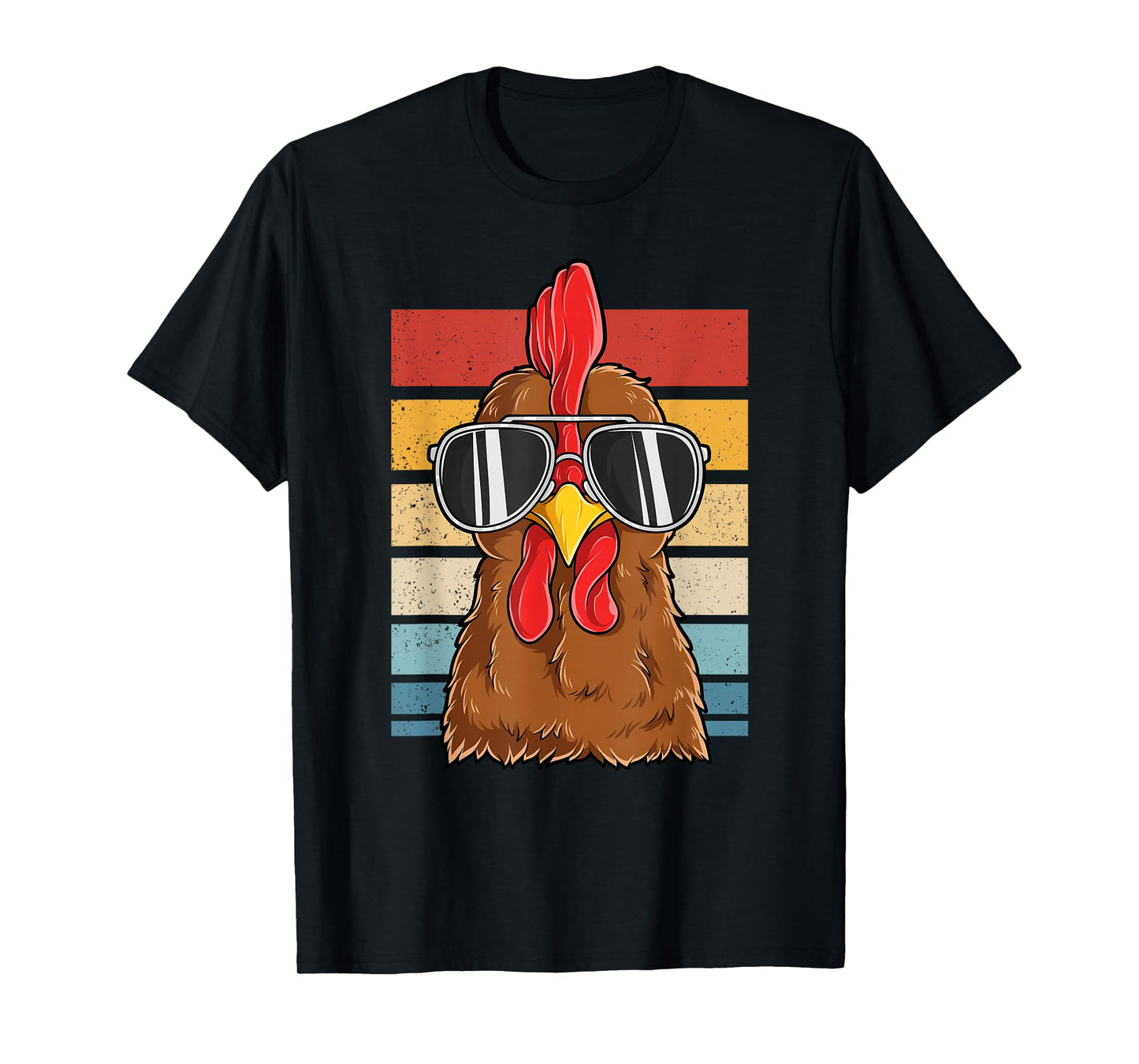 Cool Rooster Chicken Wearing Sunglasses Vintage Chicken Hen T-Shirt