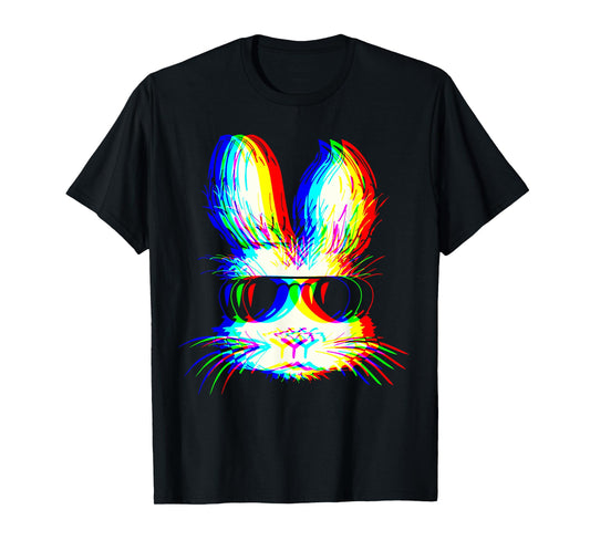 Bunny Trippy Vaporwave Easter Techno Rave EDM Music Party T-Shirt