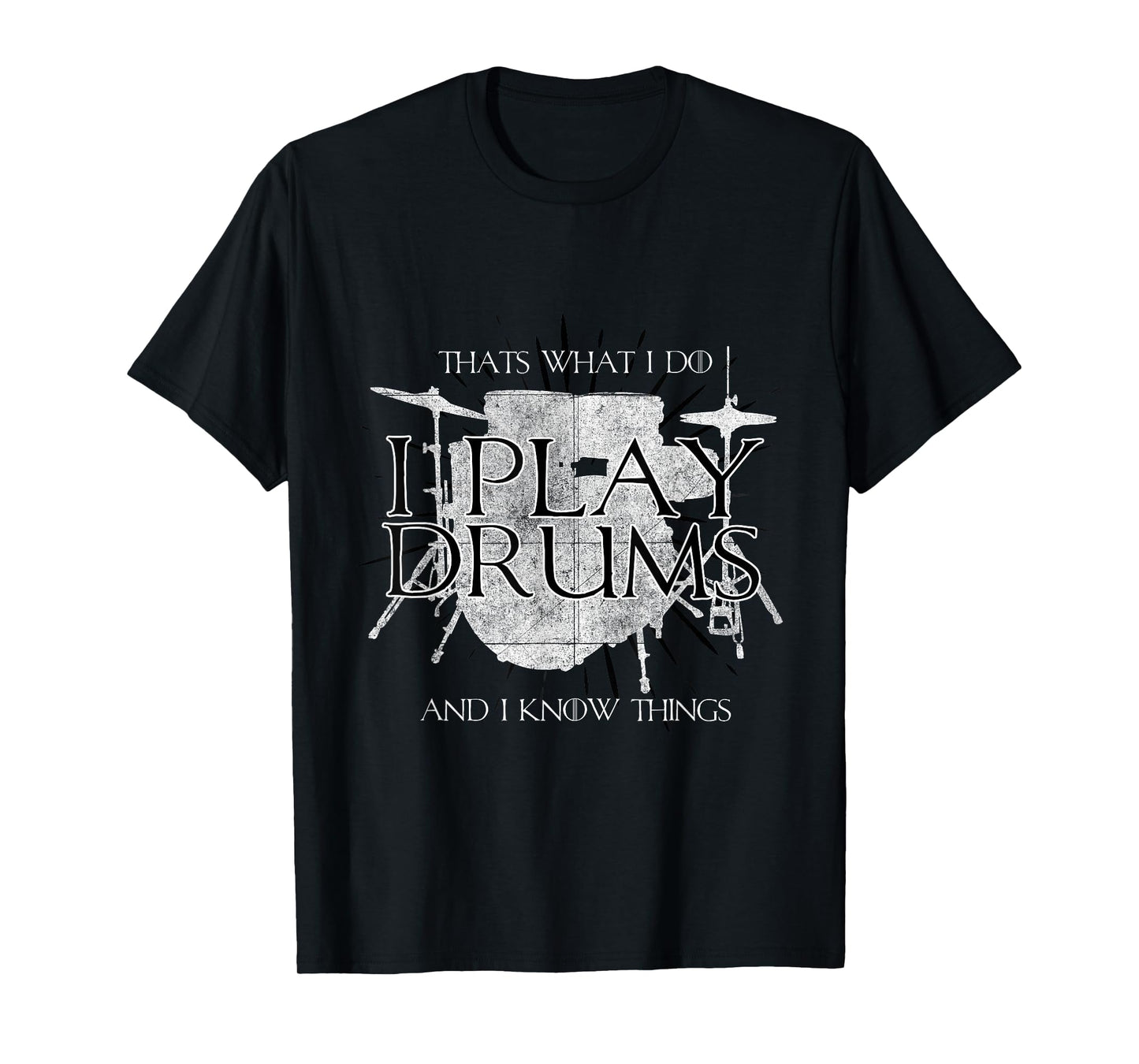 T-Shirt with German Text "Ich spielen Drums und ich weiß Dinge Drummer" Fun T-Shirt T-Shirt