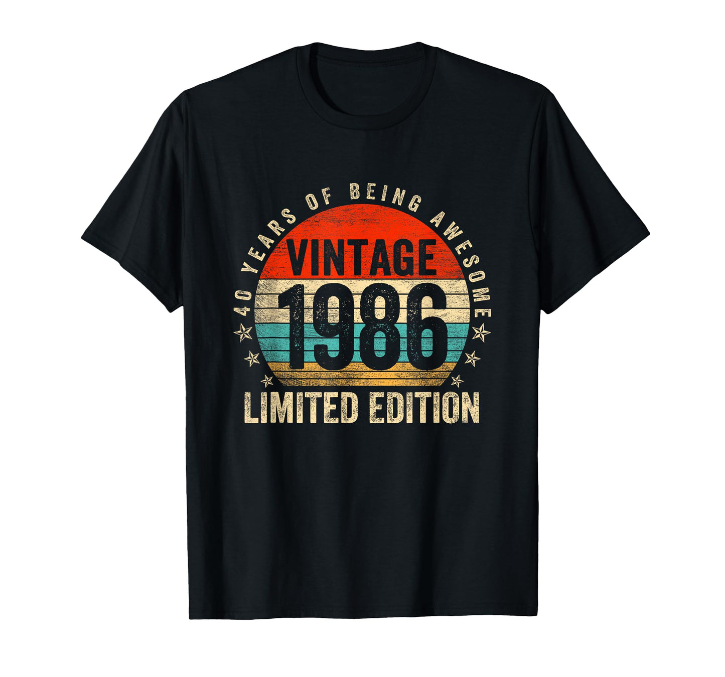 40 Years Old Vintage Born In 1986 Funny 40th Birthday Gifts T-Shirt