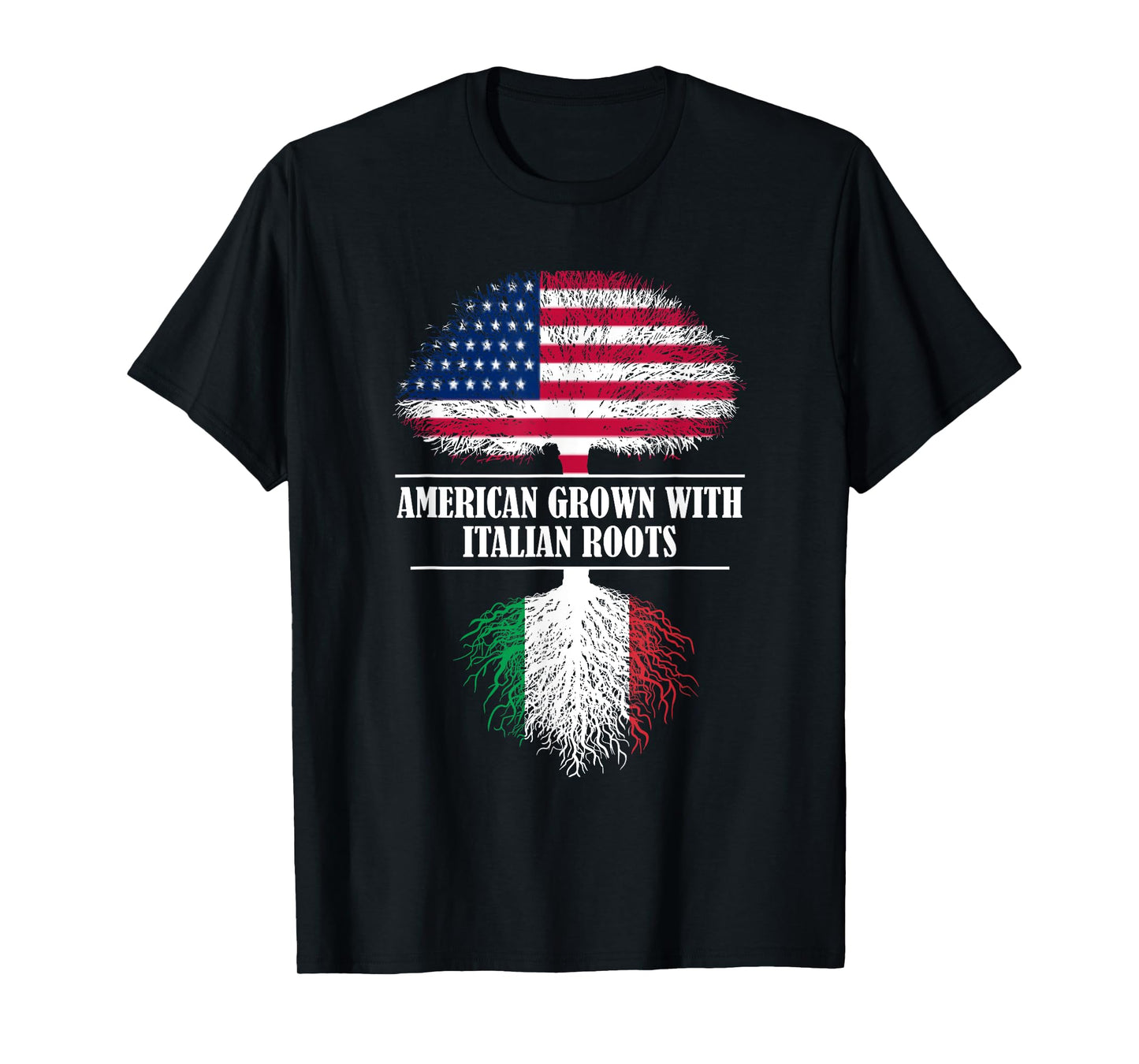 American grown with italian roots Italy flag country T-Shirt