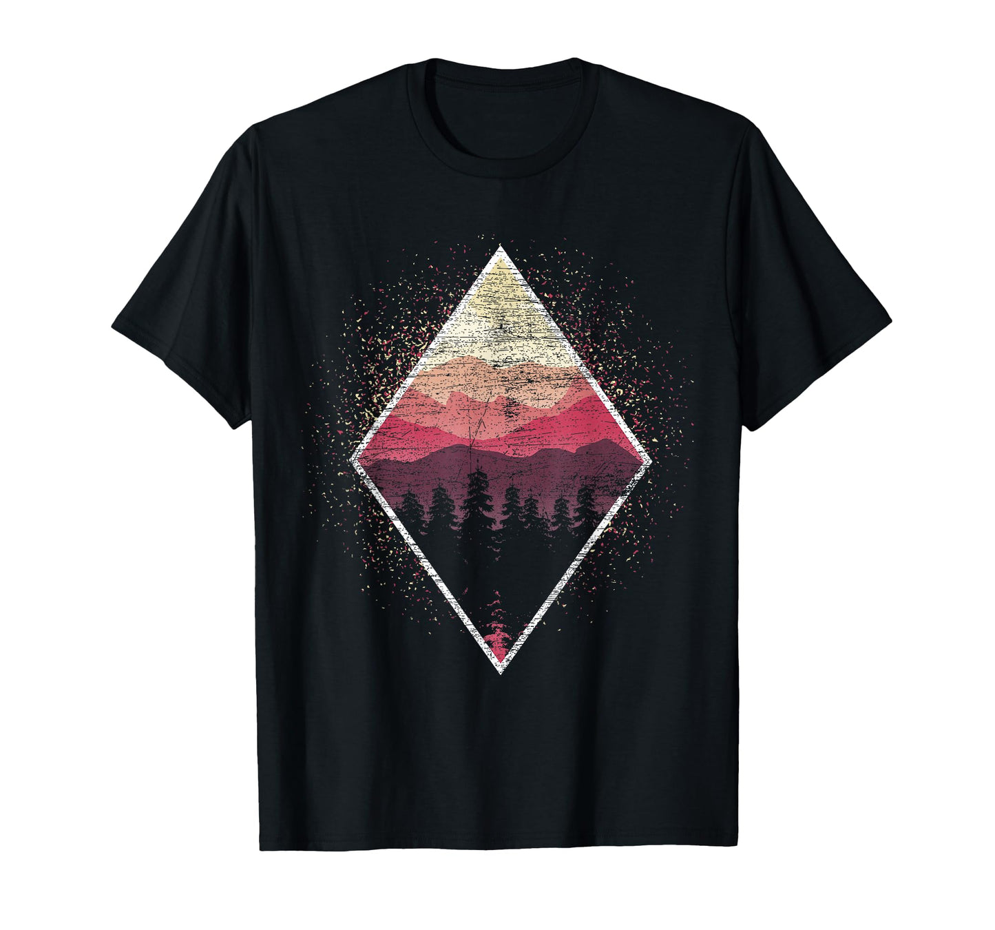 Landscape Wildlife Nature Outdoor Mountains Trees Forest T-Shirt