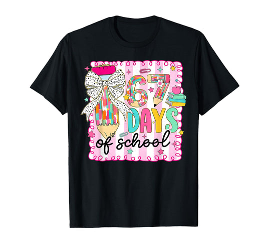 67th Day of School 67 Six Seven Math Teacher Kids Meme Slang T-Shirt