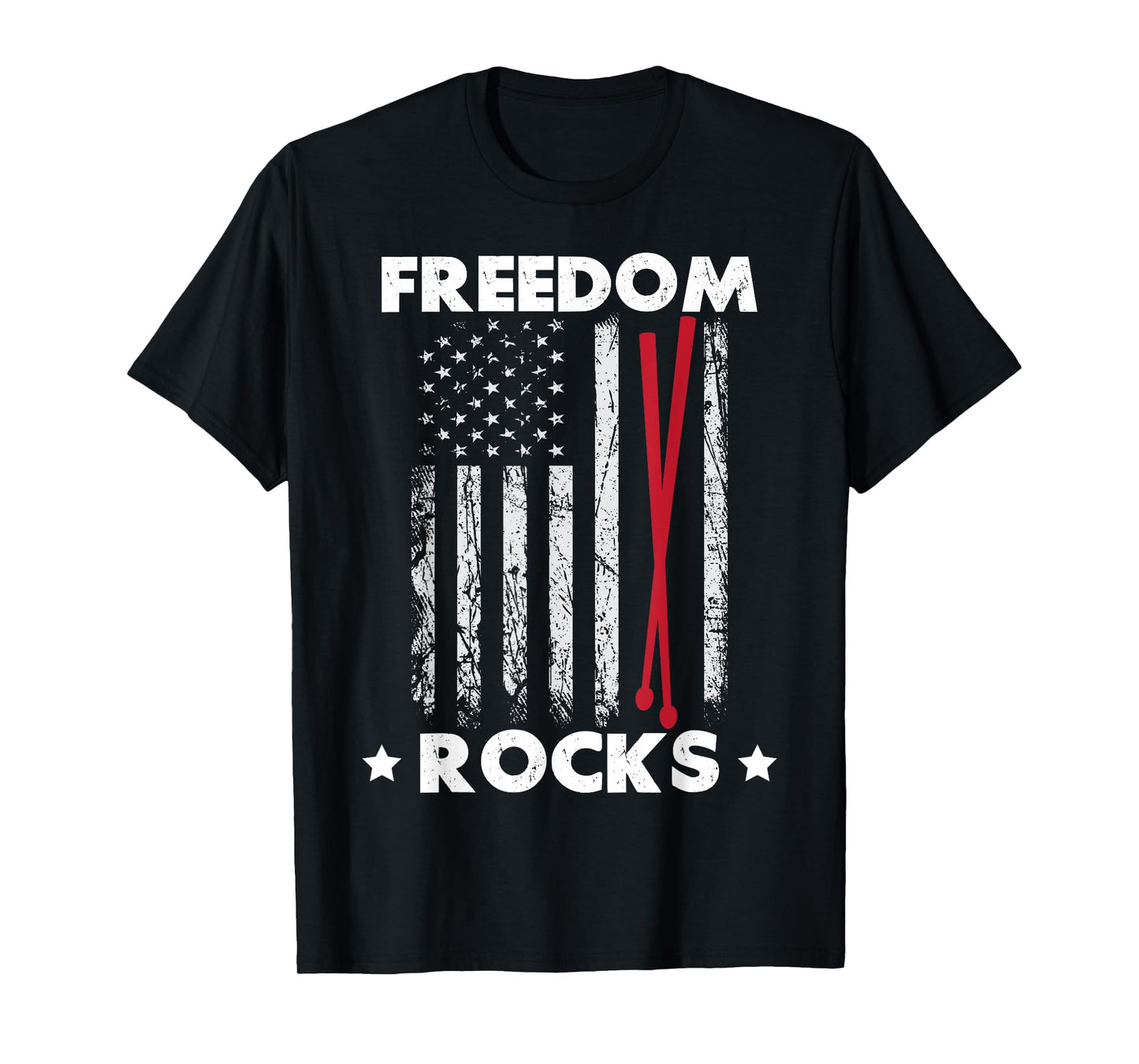 4th Of July American Flag Drummer Drum Percussion T-Shirt