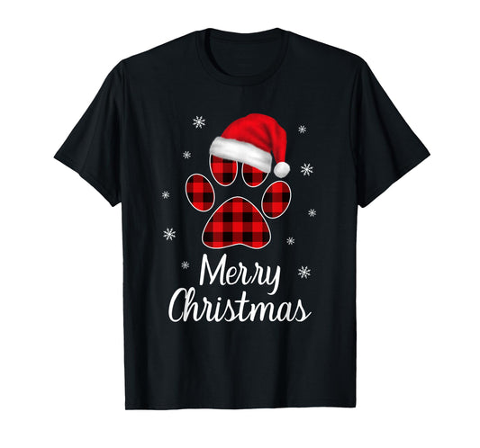 Christmas Pajama Women Kids Girl Christmas Gifts Cat Dog Paw T-Shirt
