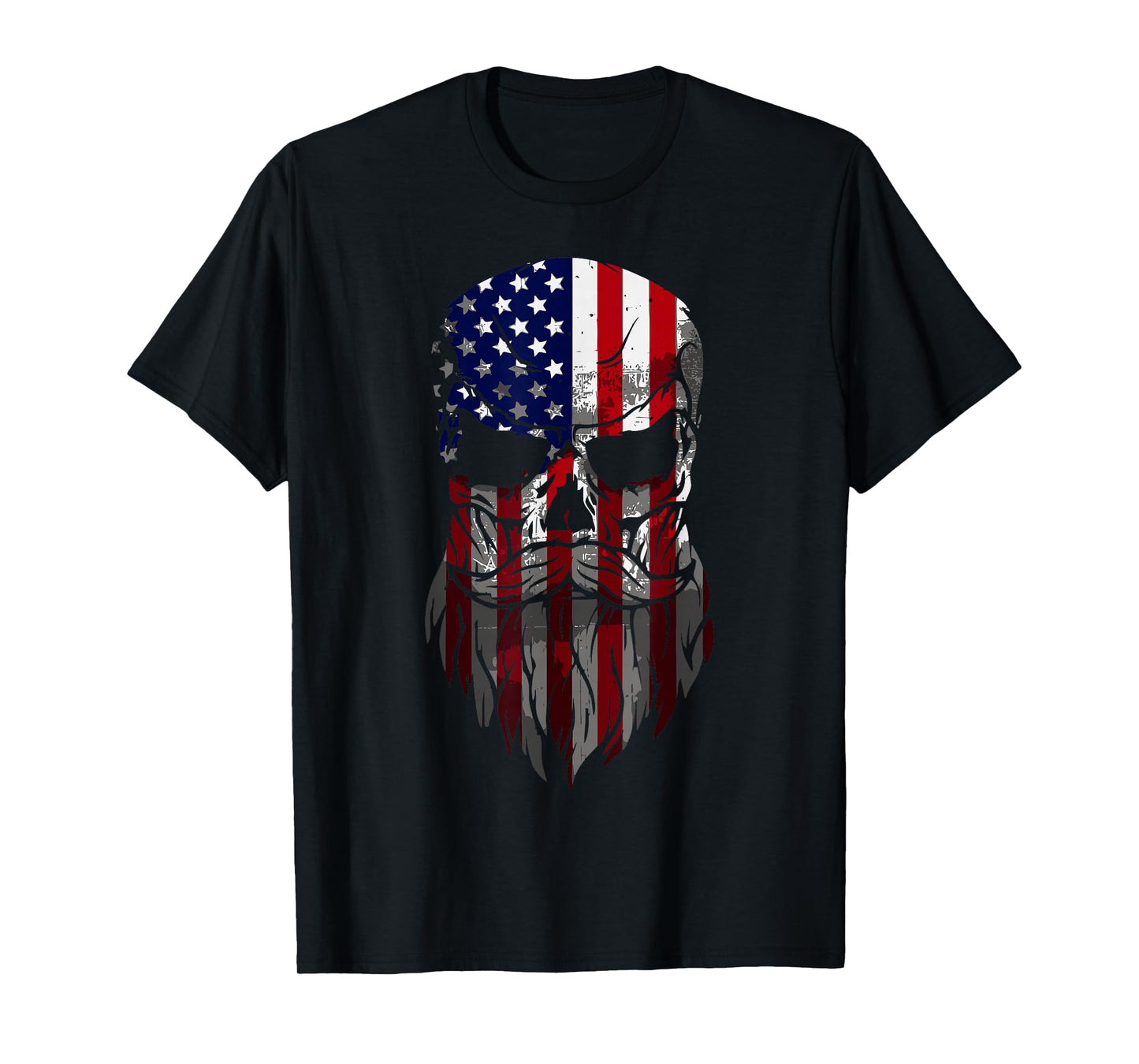 American Beard Skull Men's T-Shirt T-Shirt