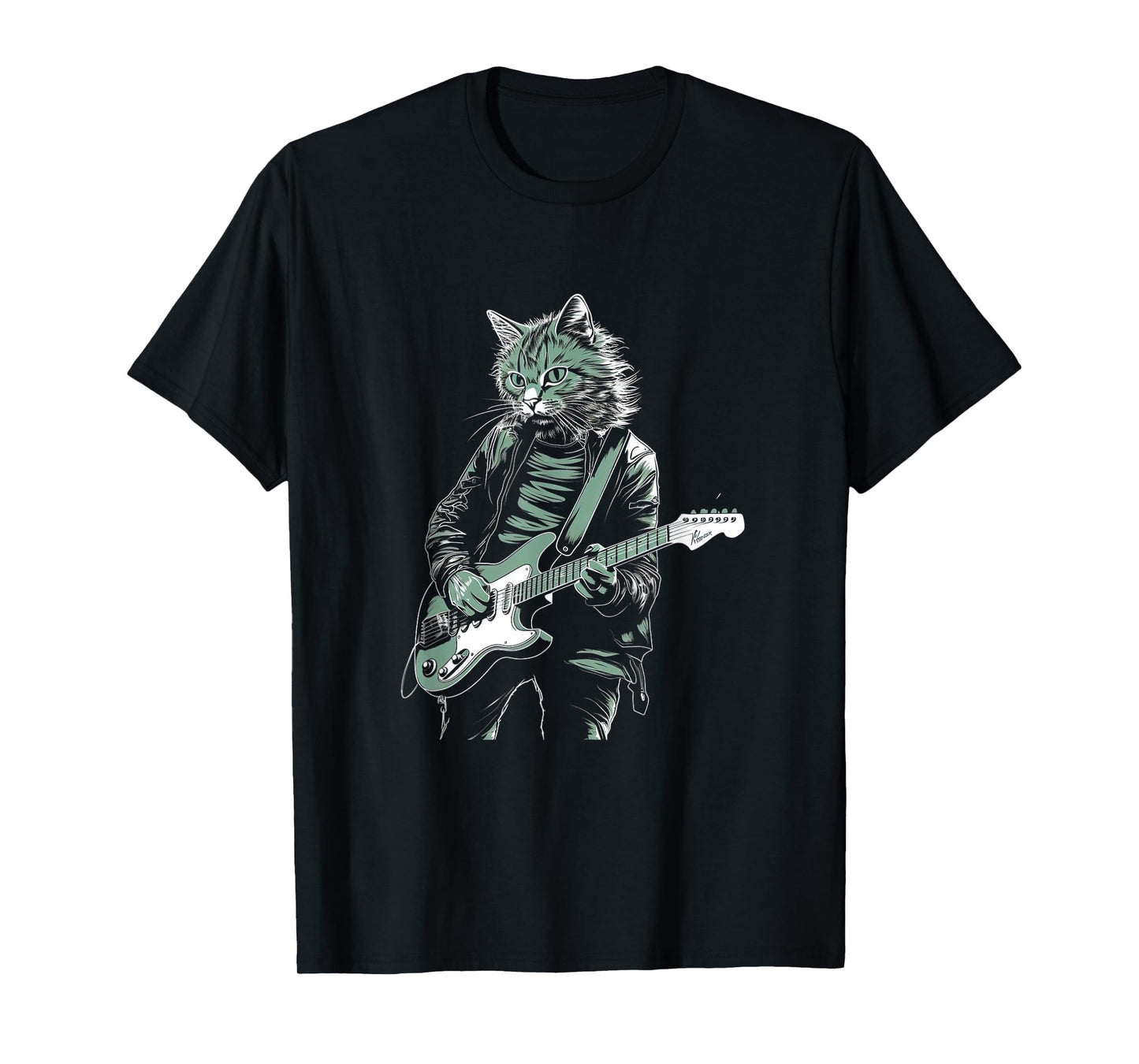 Cat Playing Bass Guitar Guitarist Rocker cool T-Shirt