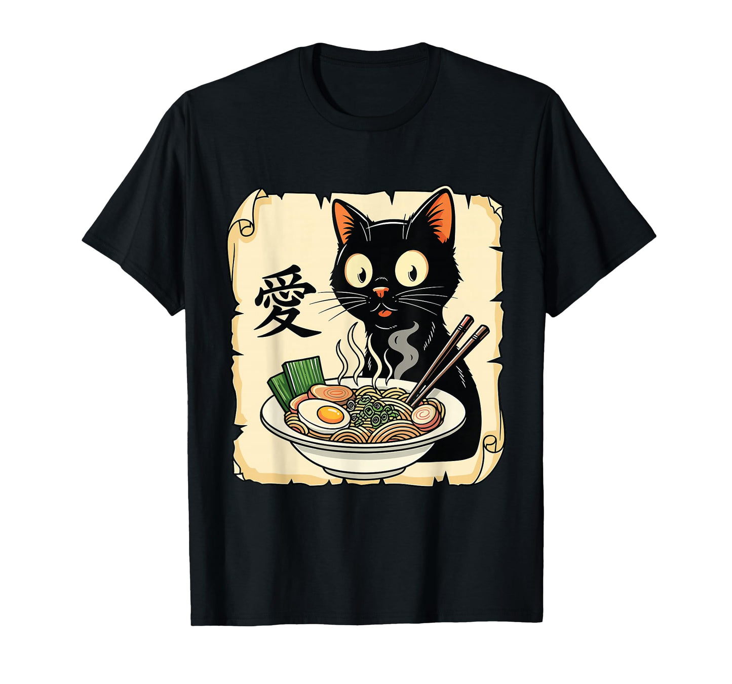 Funny Cat Ramen Kawaii Anime Japanese Graphic Women Men T-Shirt